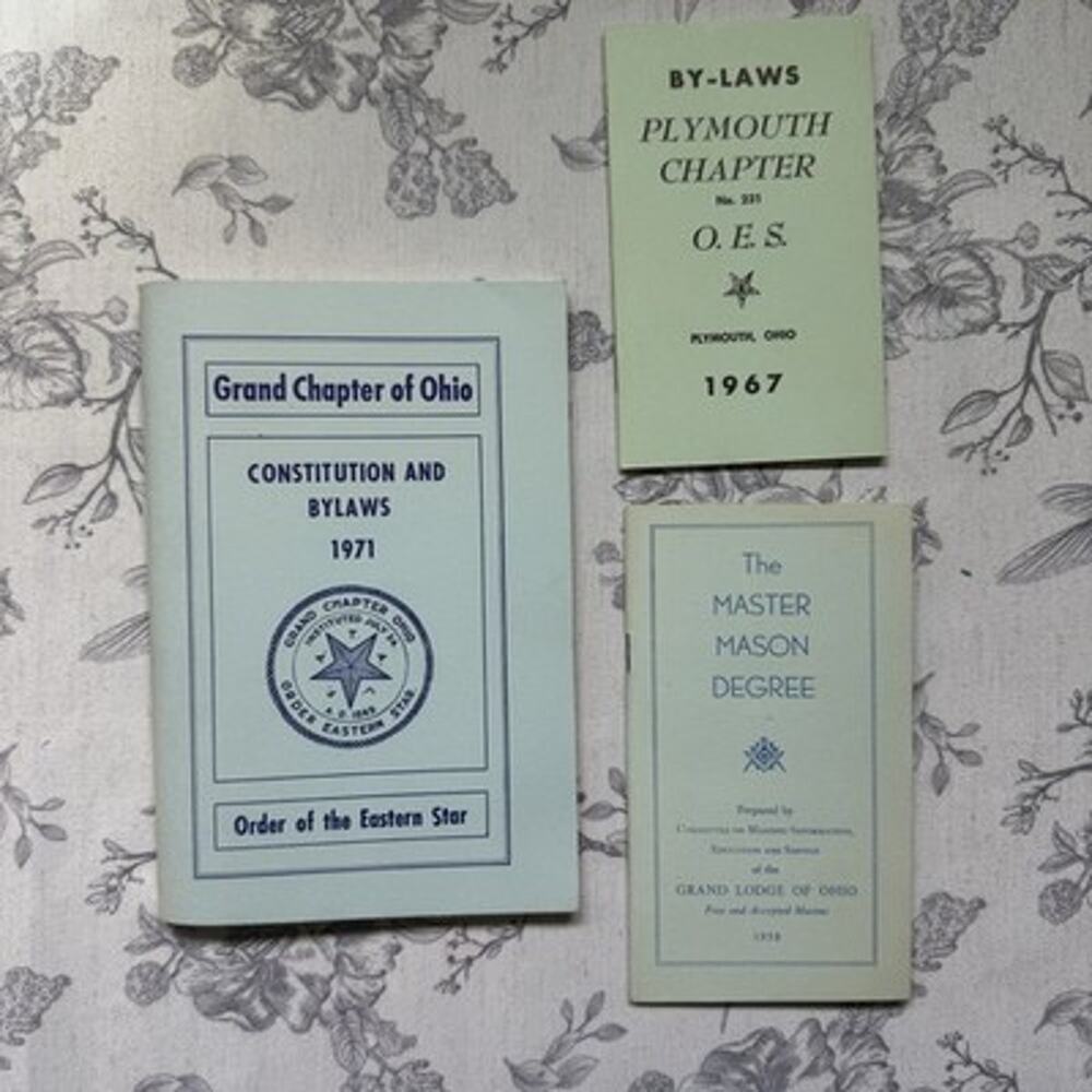 Vtg Masonic Order Eastern Star OES Booklet Lot Ohio 50s 60s 70s Fraternal Mason